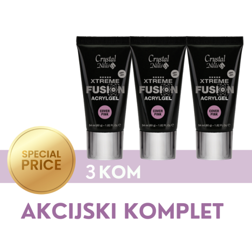 AKCIJA Fusion Acryl Gel COVER PINK 60g / 3KOM