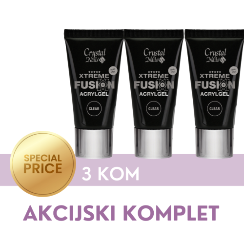 AKCIJA Fusion Acryl Gel CLEAR 60g / 3KOM