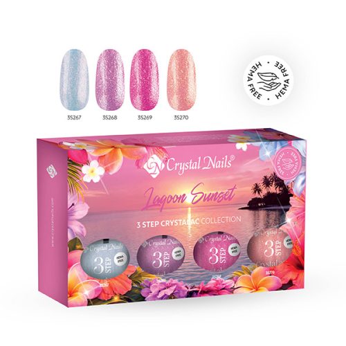 Lagoon Sunset CrystaLac kit 3STEP set (4x4ml)